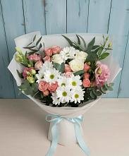 Букет цветов из:  Розы, Лизиантусы и Хризантемы #REPLACE_PRED# Проводник
