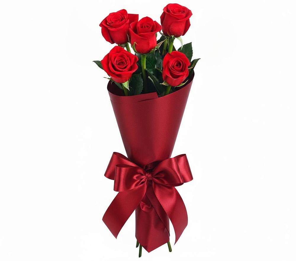Букет 5 Красных роз Эдлесс Лав в Проводник