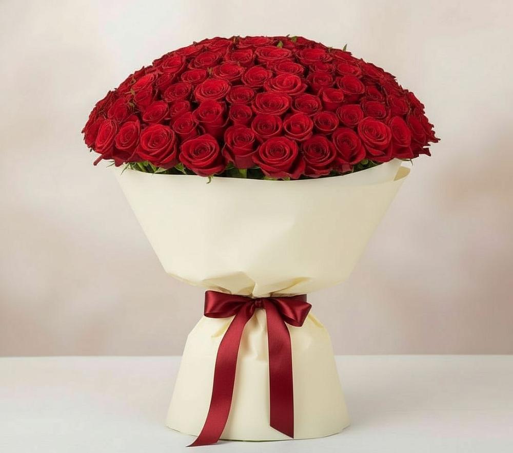 Букет 101 Красная роза Милано в Проводник