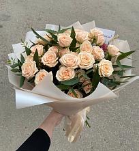 Букет Кремовые розы Латте в Проводник