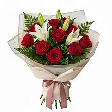 Букет цветов из:  Лилии и Розы в Проводник