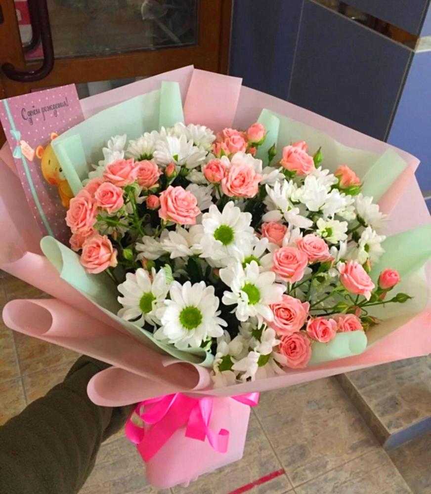 Букет цветов из: Розы и Хризантемы в Проводник