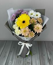 Букет цветов из:  Розы, Герберы и Хризантемы в Проводник