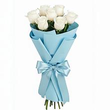 Букет 7 белых роз Проуд в Проводник