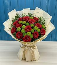 Букет цветов из:  Розы и Хризантемы в Проводник