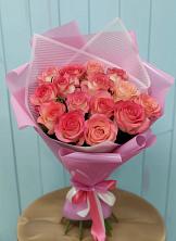 Букет 15 Розовых роз Равель в Проводник